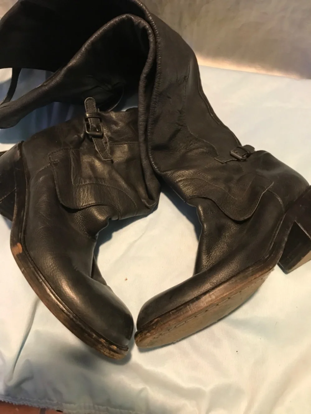 A.R. VANDEVORST boots black straps 37.5 gently worn